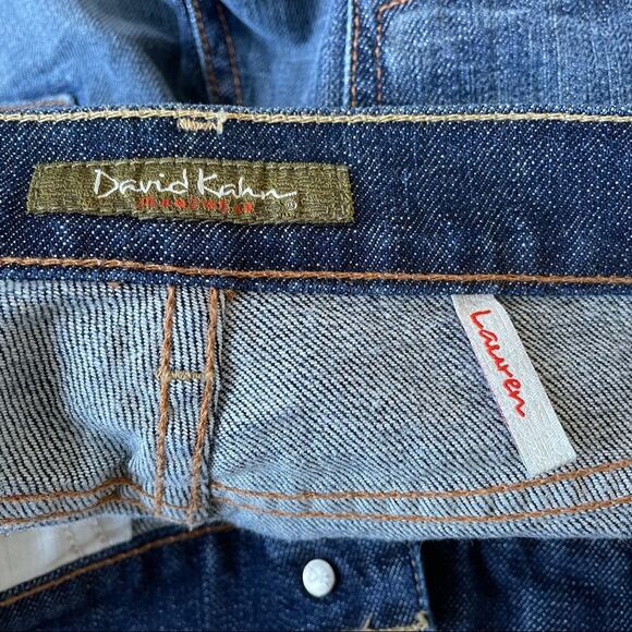 David Kahn Lauren Jeans Straight Leg High Rise Medium Wash Made in USA 6 EUC - Picture 3 of 11